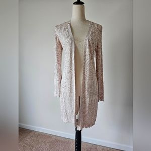 White House Black Market Long Zigzag Cardigan